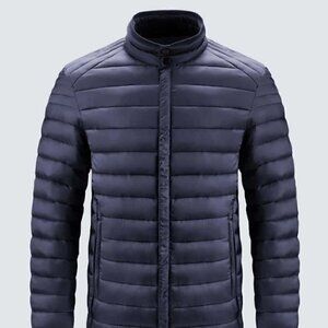 Navy Blue Mens Puffer Coat